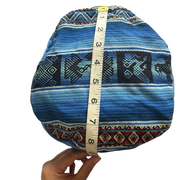 Unbranded Lightweight Peruvian BOHO Blue Colorful Tribal Aztec Crossbody Purse - Picture 5 of 12